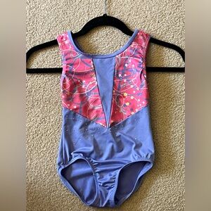 Cat & Jack Girls Gymnastics Leotard Pink and Periwinkle Size 6/7